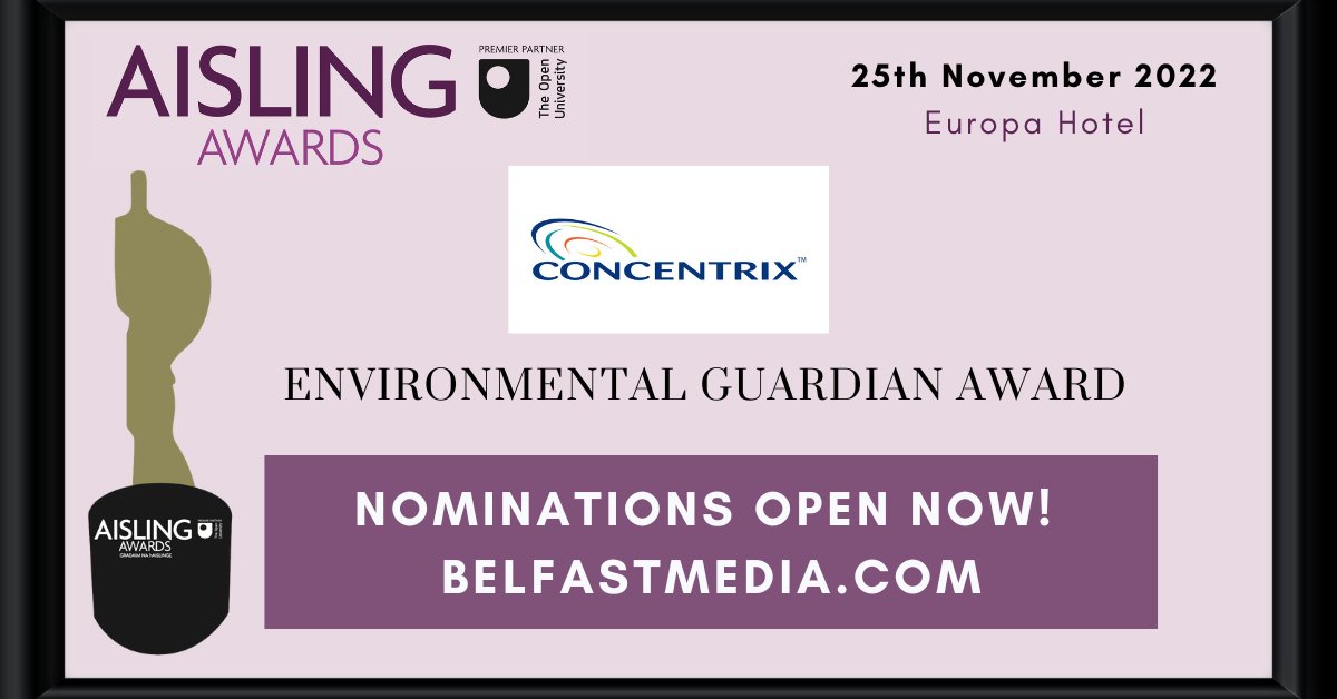 Don't forget to Nominate for the <a href="/Concentrix/">Concentrix</a> Environmental Guardian Award🏆

CLICK HERE TO NOMINATE ONLINE 👉 bit.ly/3eCU0Oa

Nominations close midnight Friday 28th October!
#AislingAwards