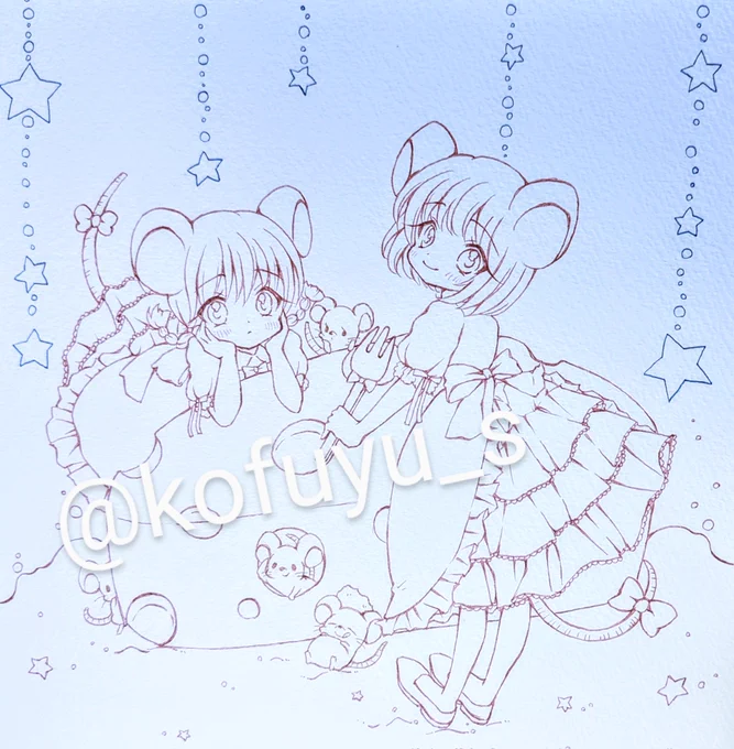 wip🧀🐭

#イラスト #線画 
