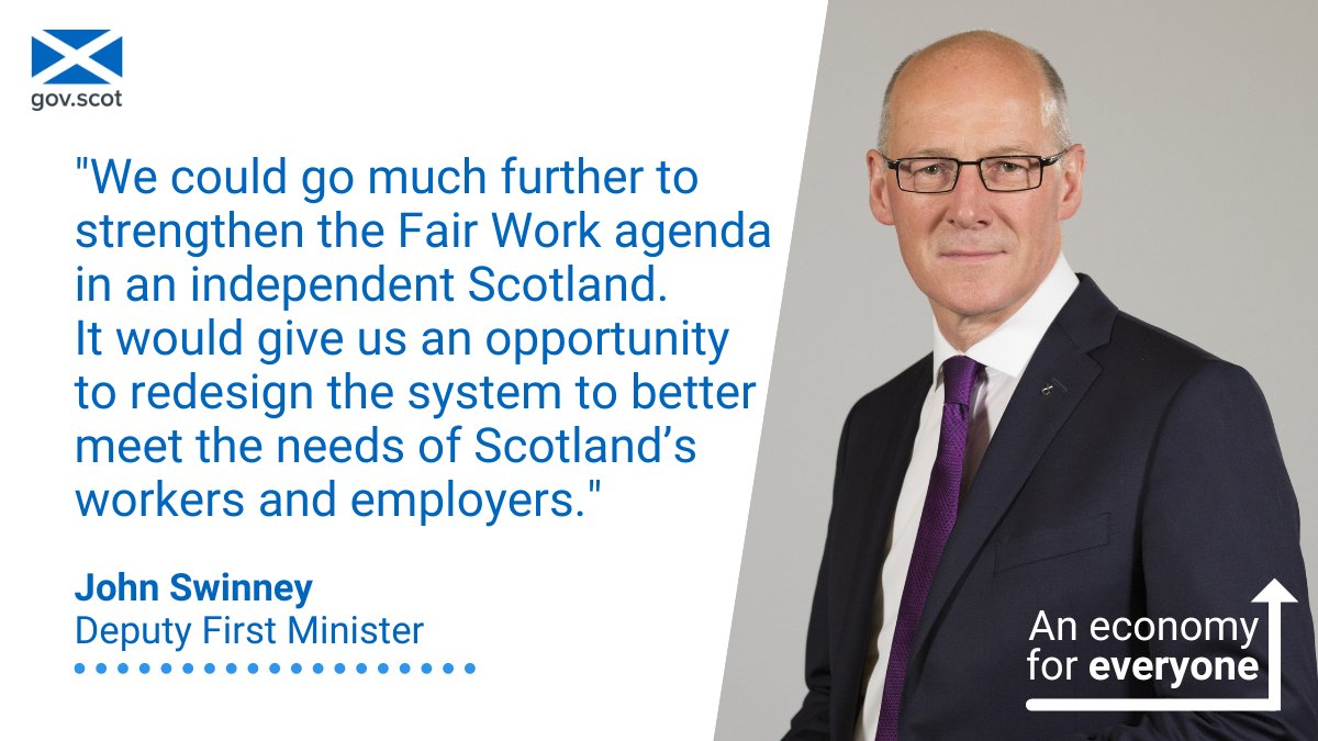 Specific proposals include: 🔷 establishing a Scottish Fair Pay Commission to agree a single rate minimum wage 🔷 repealing the UK Trade Union Act 2016 🔷 introducing new laws to strengthen workers’ rights 🔷 addressing gender, ethnicity & disability pay gaps
