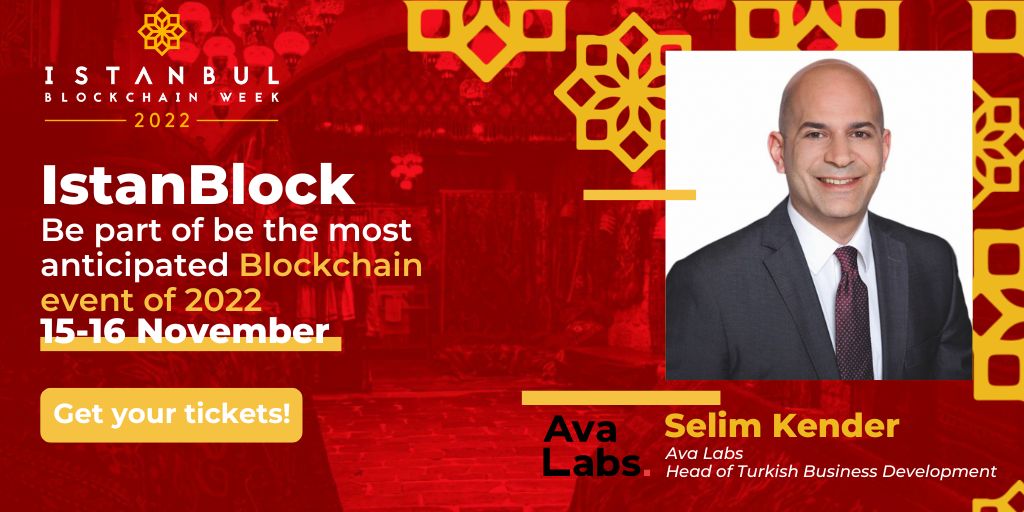 Selim Kender @SelimKender1, head of Turkish Business Development for @avalabsofficial, is a new confirmed speaker of #IBW22 Ava Labs' mission is empowering people to build an open, simple, and democratic internet of finance. Tickets:bit.ly/IstanbulBW #web3 #blockchain #Defi