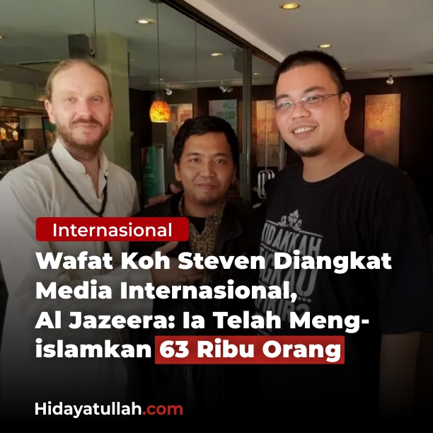 hidcom's tweet photo. Kematian pendiri Mualaf Center Indonesia (MCI) Steven Indra Wibowo atau Koh Steven mendapat perhatian luas, bahkan media internasional terbesar di Timur Tengah. Meninggalnya aktivis dakwah ini telah mengundang Al Jazeera turut memberitakannya. https://t.co/Mxvy8vax9r https://t.co/57H0wfa9xE