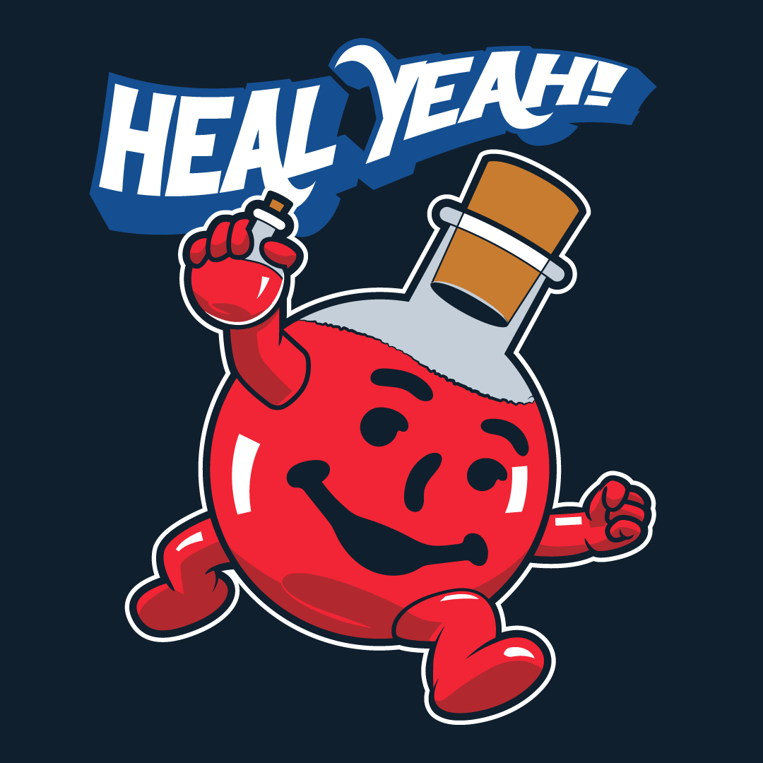 Rollacrit's tweet photo. Oh no! The party is down and there isn't a healer in sight?
What can our valiant heroes do? Never Fear! Potion Man is here! Heal yeah!
https://t.co/Cp9PCF2xjB
#OhHealYeah #OhYeah #TTRPG #HealingPotion #RedPotion #Potion #HealthPot #healing https://t.co/G65HSGOwBx
