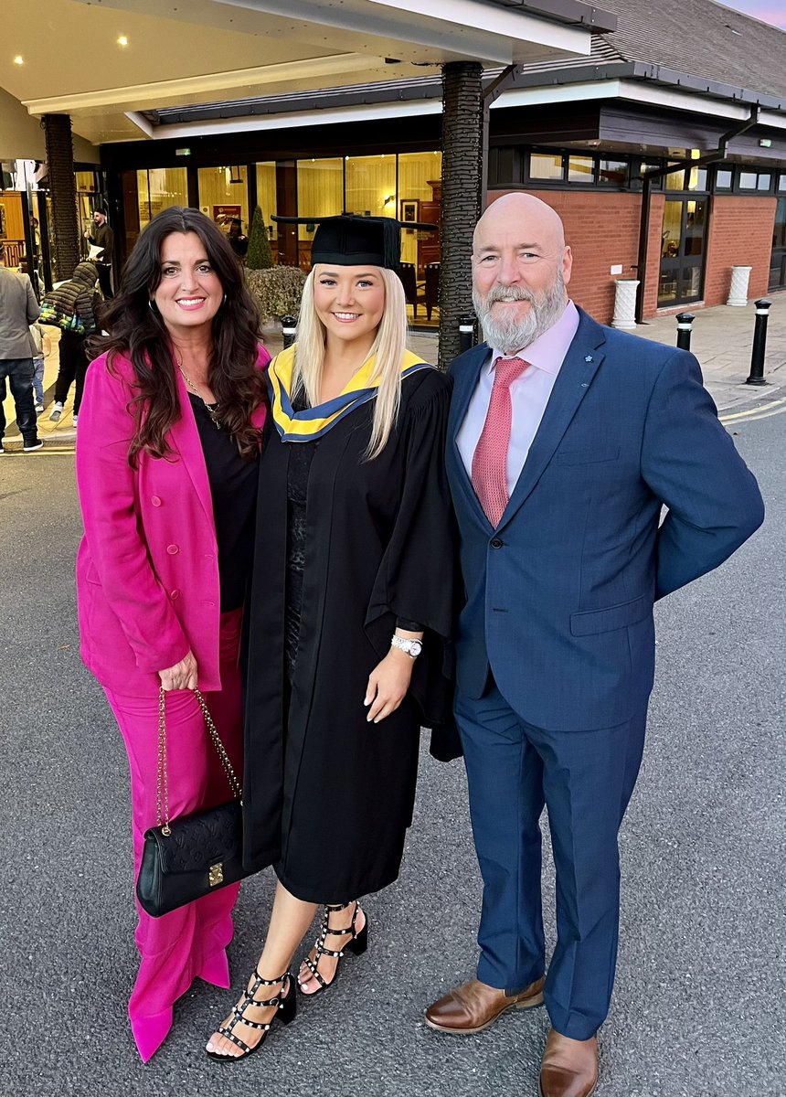 Congratulations <a href="/eva_grimes/">Eva Grimes</a>
My beautiful daughter said she would never go to college once she left school to work.
But as her wise old dad said, what if you find a job you love that requires further education 💚<a href="/jayneGrimes11/">Jayne Grimes</a> 
#Graduation #FurtherEducation #ProudParents #SCUCgrad