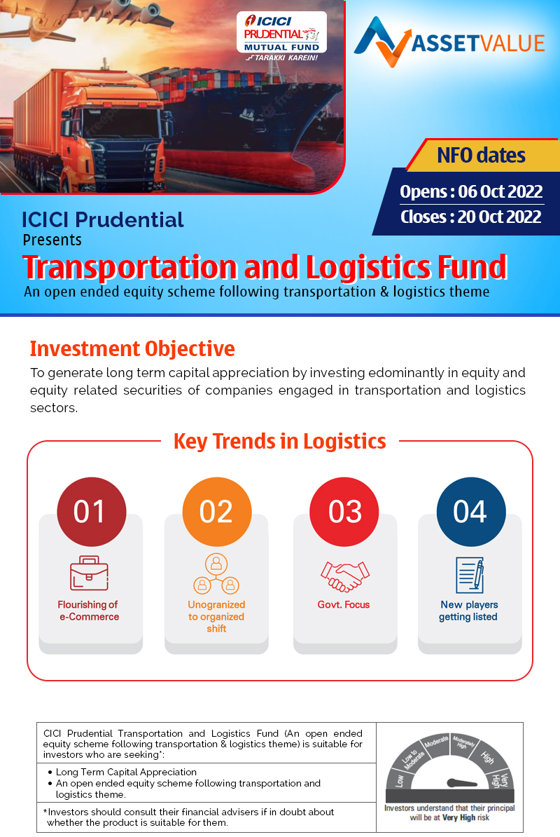 ASSETVALUE_AV's tweet photo. ICICI Prudential Transportation &amp; Logistics Fund NFO has been released - https://t.co/YJ5Fx8IBrF https://t.co/3ziIwAbn7Z