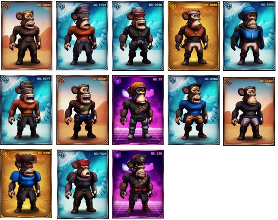 LazaroaeIulian's tweet photo. Today I want to share with you my team of @CantinaRoyale ape. These are my apes that I fight and train with. 
Do you like my team? What do you think I should buy next?

👀 you on the battlefield! ⚔️🩸☠️ https://t.co/hxysEoOqmc