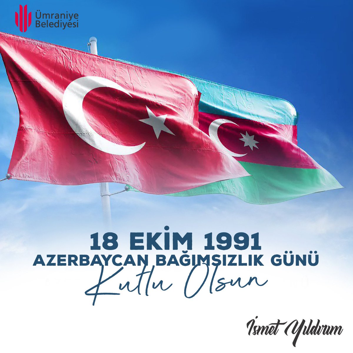 İki dövlət bir millət 🇦🇿🇹🇷 Dost ve kardeş ülke can #Azerbaycan'ın ve Azerbaycanlı kardeşlerimizin bağımsızlık günü kutlu olsun.