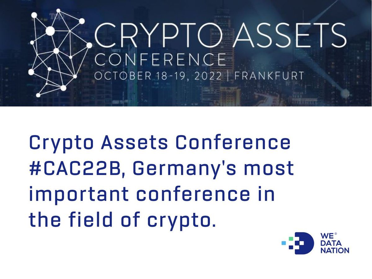 📈"Current trends indicate clearly that the topic of data ownership is becoming more and more important."- @philippsandner 

We 100% agree with the head of the <a href="/fsblockchain/">Edith Diaz</a>, organizer of germany's most important #conference in the field of #crypto.

#CAC22B #WDN #blockchain #NFT