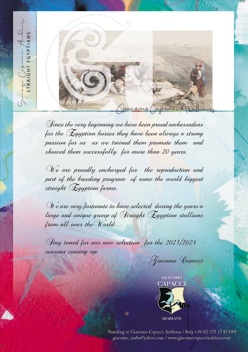 ArabianEssence's tweet photo. Giacomo Capacci Arabians Special SE Selection
https://t.co/IG7z1uErDr
Click here to see High Resolution version:
https://t.co/04r0zBUIyL
#giacomocapacciarabians #straightegyptian #specialselection https://t.co/wy54Qnn2dZ