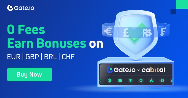 Gate's tweet photo. We are excited to partner with @CabitalGlobal to provide on and off-ramp #crypto solutions

With Cabital, #Gateio users will be able to quickly &amp; easily buy #cryptocurrencies using localized payment methods &amp; bank transfers

Read More: https://t.co/OFIbGzYBlG

👇Visit #Gateio👇