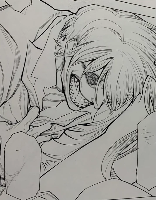 原稿描いててどうしても気になる点があってネームの修正案を出したらそちらの方が良かったので3枚ほど封印となりました!(その1カット)描き切ってからのお蔵入りは初めてなので逆にテンション上がってきました!! 