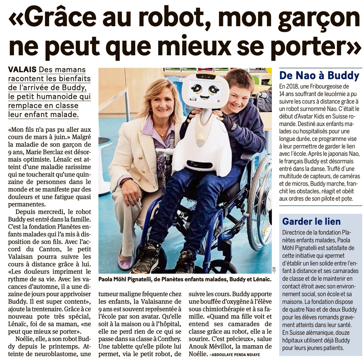 Nous sommes fiers de contribuer à la mise en lumière de si beaux projets et de collaborer avec la Fondation Planètes Enfants Malades depuis plusieurs années. Merci à <a href="/20minutesOnline/">20 minutes</a> d'avoir fait écho de cette actualité 20min.ch/fr/story/grace…
