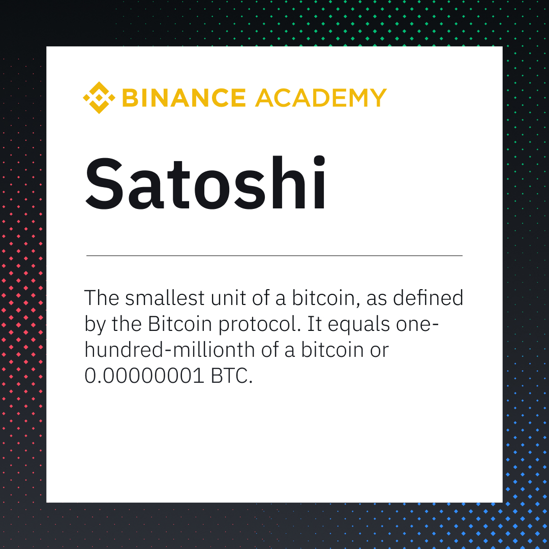 Did you know what is a Satoshi? Learn more about it and other crypto terms in the Binance Academy. ⬇️ 📍 bit.ly/3EOeDS6