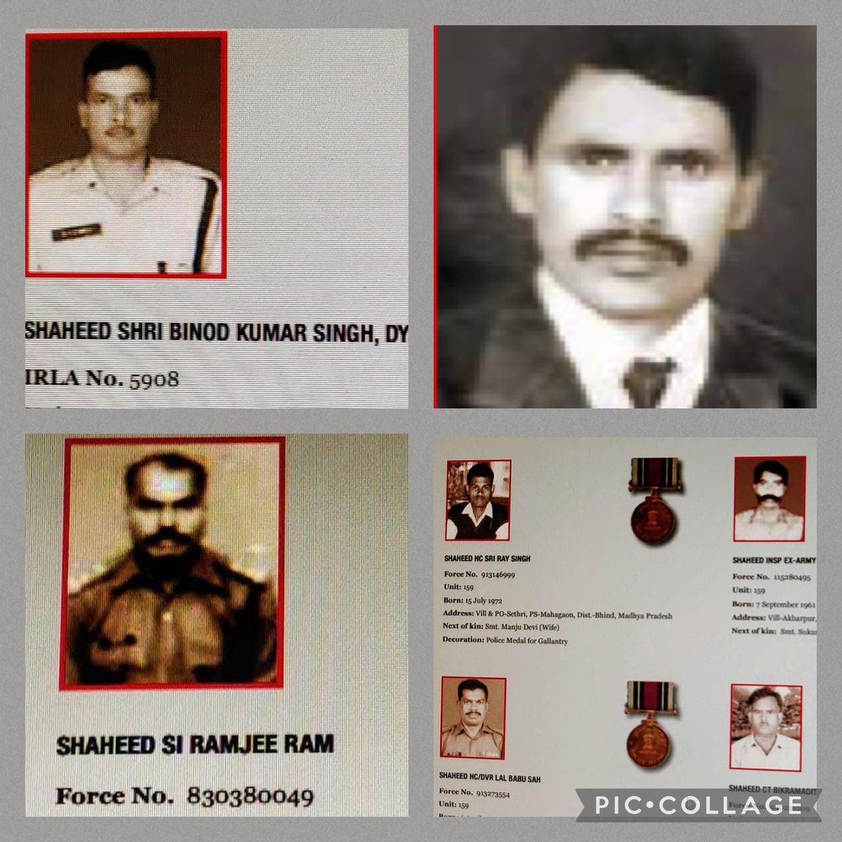 priority_n's tweet photo. Decorated with POLICE MEDAL they all immortalized while fighting with #maoists at Gaya on Oct18,2012 Homage to
DY. COMDT B.K.SINGH
INSP HANUMANT SINGH
veteran @adgpi
SI RAMJEE RAM
HC/DVR LAL BABU SAH
HC SRI RAI SINGH
CT ASHOK KUMAR NIRALA
Ct BIKARMADITYA YADAV
#159BN @crpfindia https://t.co/EQyTsEuHko