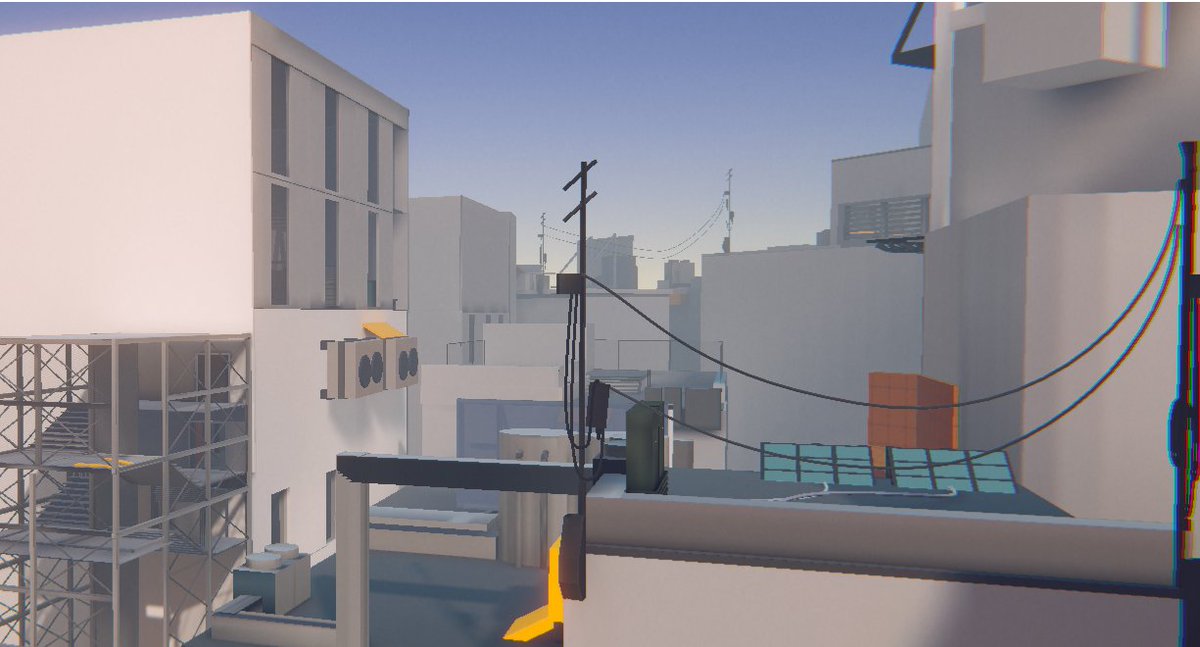 blocktobe's tweet photo. Its #Blocktober again.
I tried myself in creating a location in action-adventure genre with elements of parkour.
Inspired by Mirror's Edge.
#leveldesign #Blocktober22 #blockout #gamedesign 
For more information:
https://t.co/0Lwz4jzPdC https://t.co/YDfdxZjVhw