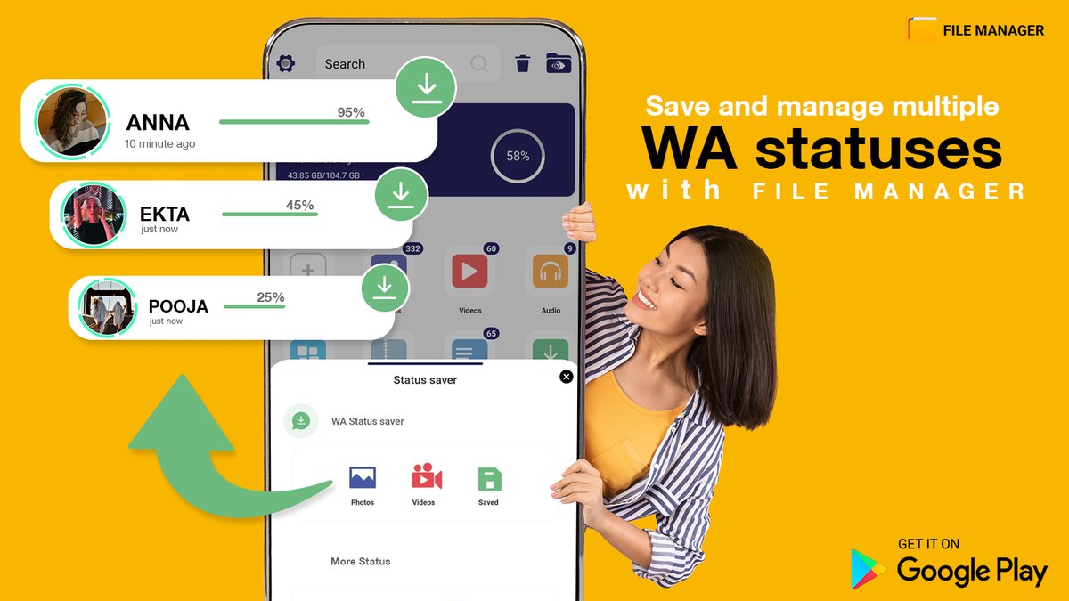 rareprob's tweet photo. Save WA statuses with just one click!
#FileManager is designed with #StatusSaver functionality that lets you find and save photo and video statuses with no hassle.
Install File Manager
Link is mentioned below☑️😇
https://t.co/WKomzlcoJ8
.
.
.
.
.
.
#rareprob #statuswa #app https://t.co/7baH1SvWMb