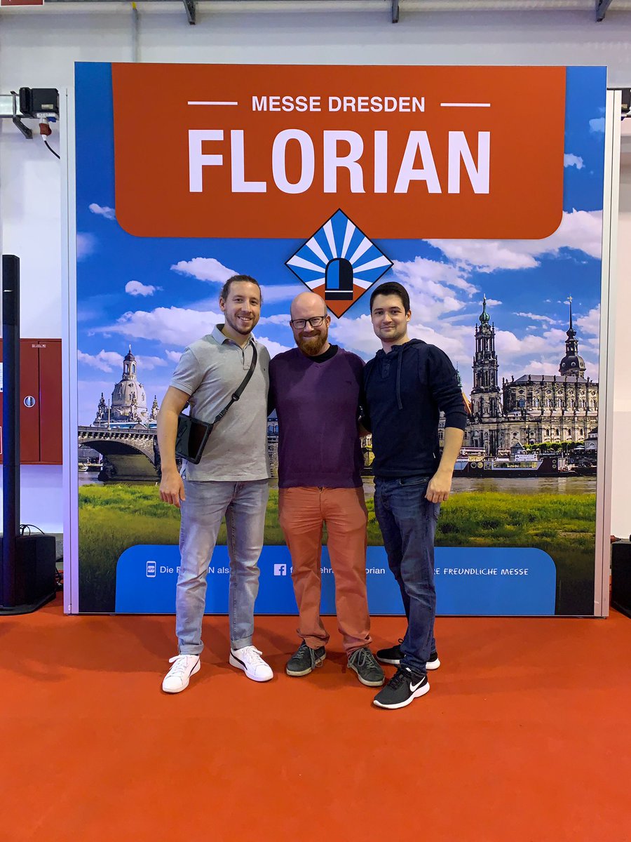 Am 14.10. haben wir die Messe Florian in Dresden besucht, um uns über den aktuellen Stand im Bereich der Feuerwehrtechnik zu informieren und konnten spannende Gespräche mit potenziellen Kooperationspartnern führen. Wir haben uns sehr über den Austausch gefreut und sind gespannt!