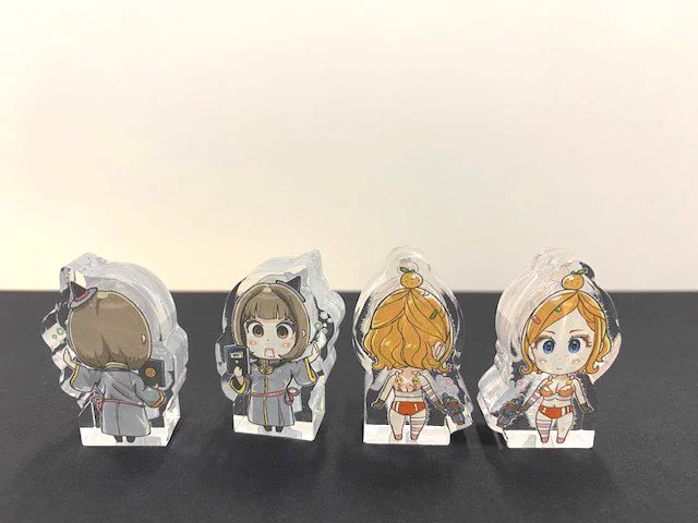 カラフルブレインさんからファンタジーシリーズアクリルコロコロフィギュアセットのテストショット写真到着ッ。ぷりんウィザードだけいない。単体のコロコロなので持ち運びに便利で可愛さもブーストよ。 