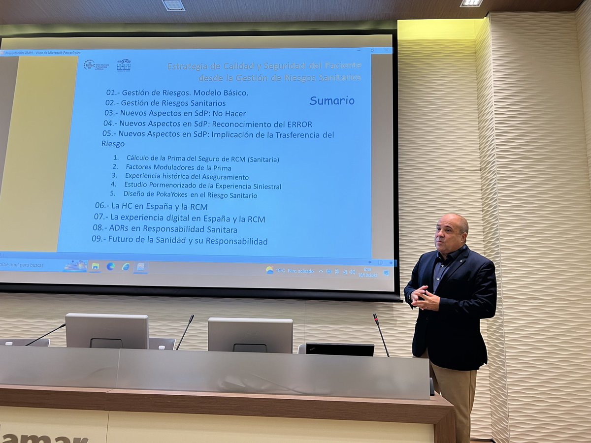 Carlos Fernández, presidente de <a href="/AEGRIS2/">AEGRIS</a>, abre las jornadas con la conferencia “Estrategia de Calidad y Seguridad del paciente desde la Gestión de Riesgos Sanitarios”