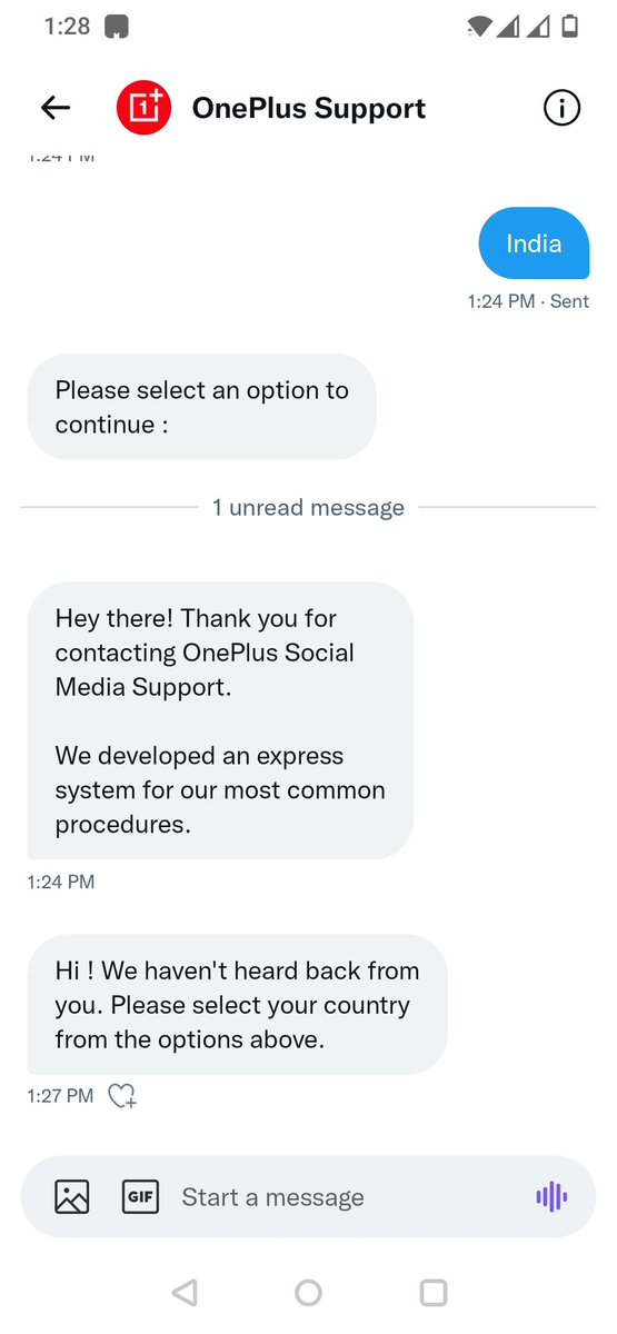 RahularoyRoy's tweet photo. I have selected the option and their BOT cannot even read that....🤣 https://t.co/4GGKI2AGOV