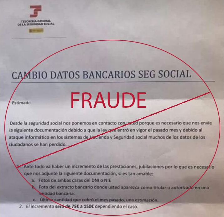 incluinfo's tweet photo. 🔴🔴Si has recibido esta carta, te lo confirmamos: es un FRAUDE. 

⚠️No somos nosotros #NoPiques 

📌Difunde 🙏🙏
@info_TGSS @inclusiongob https://t.co/xnt4paRVuu