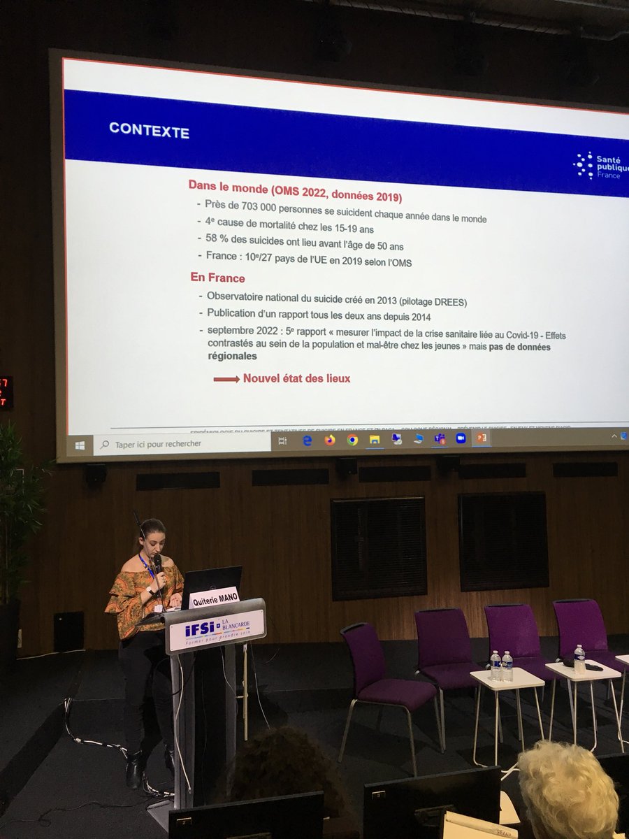 CRES_PACA's tweet photo. Colloque Prévenir le suicide : épidémiologie du suicide et des tentatives du suicide par Quiterie Mano
#collepse #preventionsuicide https://t.co/2OCDealgVZ