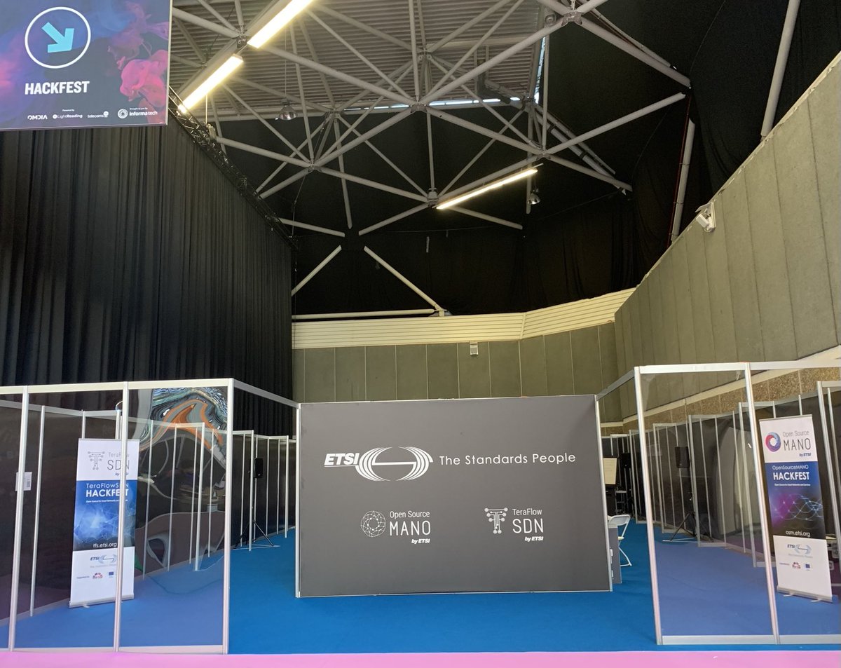 samcmgl's tweet image. Getting ready to demonstrate ⁦@ETSI_STANDARDS⁩ #opensource for smart networks and services with #OSMhackfest and #TFShackest at ⁦@networkx_event⁩, Amsterdam. Join us!! #NFV #SDN #cloudnative #orchestration ⁦@OpenSourceMANO⁩ #teraflowsdn