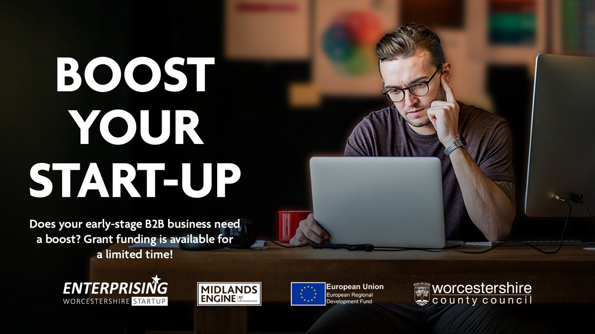 BusinessWorcs's tweet photo. Need a boost for your B2B start-up business? ๐ Enterprising Worcestershire can help!
Click the link to find out more ๐https://t.co/PtiT2qi3NM
@WBCUpdates @NorthWorcsEDR @BIPCWorcs #WorcestershireHour #Grant #StartUp #EnterprisingWorcs
#BoostYourStartUp https://t.co/UOe1GuELLQ