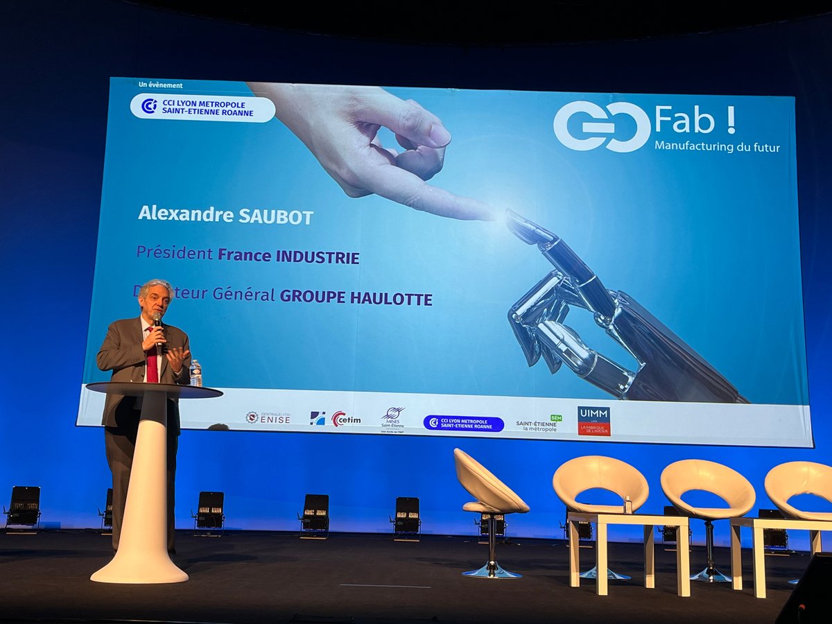 jacquesfayolle's tweet photo. Conférence d’ouverture #biennale manufacturing #gofab @saint_etienne_ par @asaubot
Transition écologique et énergétique de l’industrie, souveraineté européenne https://t.co/JkrgU2j2AY