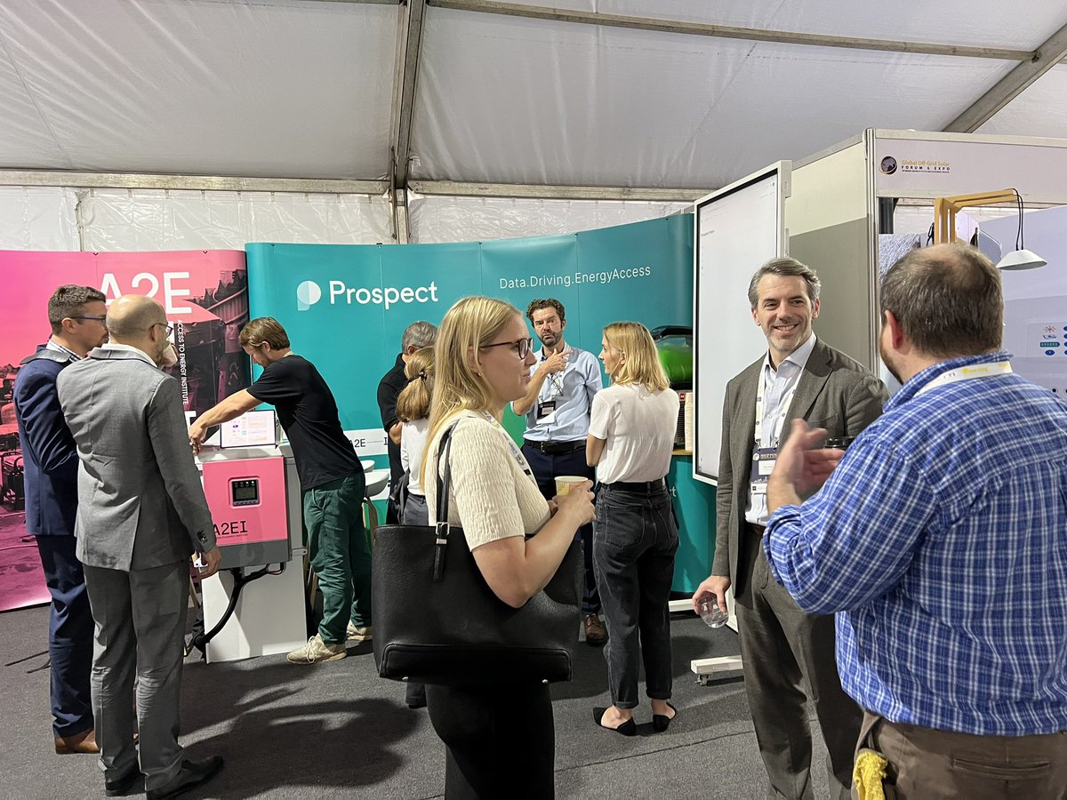 It’s a before the official start of the GOGLA offgrid conference #GOGSFE and the Prospect booth is already full of people