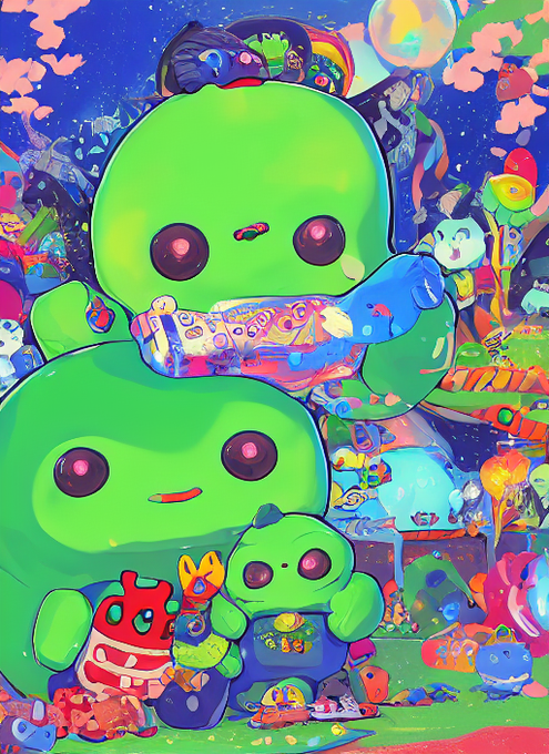 ガチャピンのtwitterイラスト検索結果