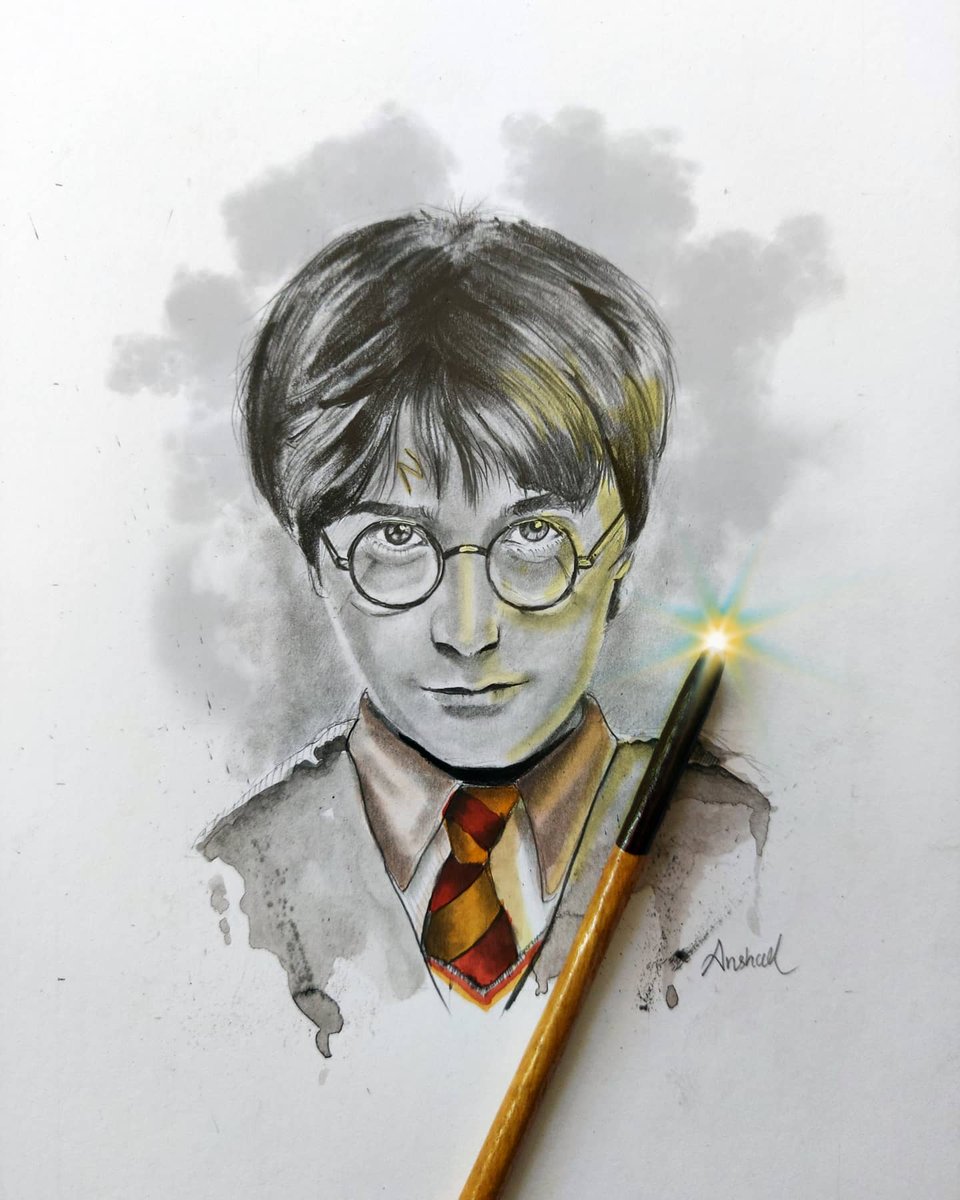 _anshad_k's tweet photo. Harry potter with magic wand🪄
#HarryPotter #hogwarts #drawing https://t.co/dznDes3ZXY