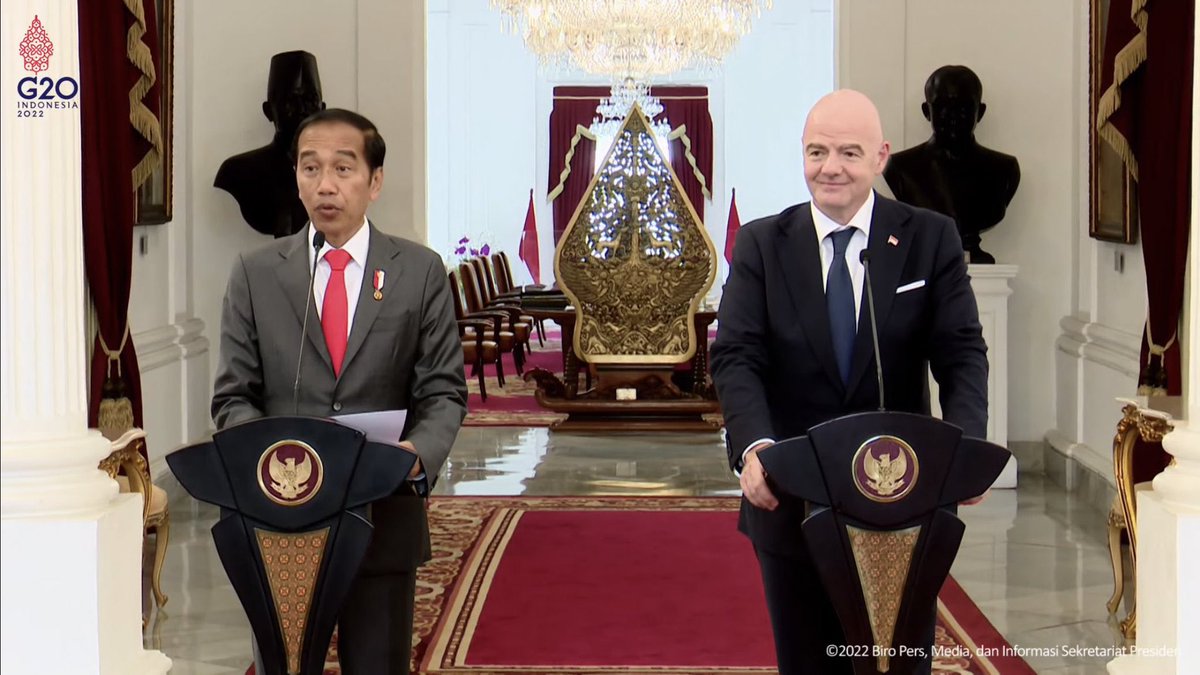 FIFA datang ke Indonesia, ketemunya sama Presiden RI, bukan sama ketum PSSI.
