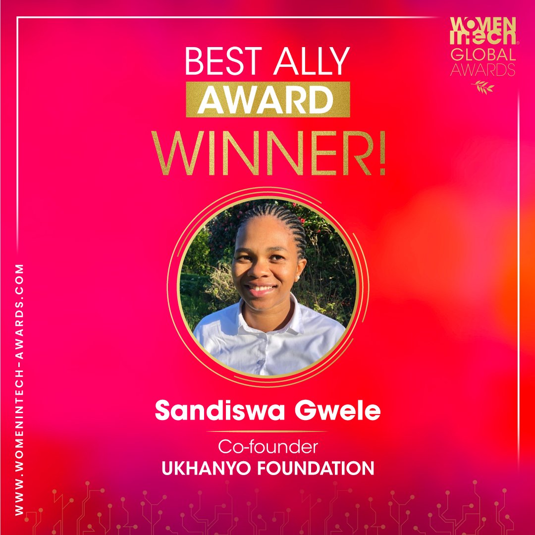 Let us all congratulate our Global Best Ally Award winner Sandiswa Gwele. Your organizations initiatives have successfully helped the achievement of diversity in the tech industry.💫🏆 #WITGA22