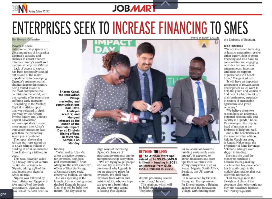 Shaihowang's tweet photo. Ours at @TheVillageUG  is a clear mission, ‘to unlock the entrepreneurial capacity in Uganda and Africa, create markets for early-stage ventures while generating meaningful and fulfilling jobs for young people.’ Platforms and partnerships provide a viable https://t.co/6jUbeyi5ke