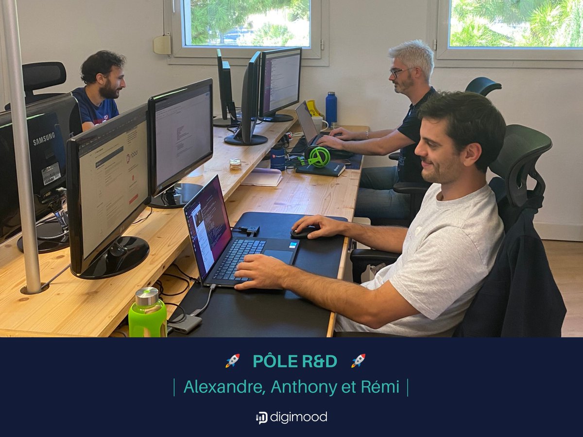 [#RECRUTEMENT]

𝐋𝐞 𝐩𝐨̂𝐥𝐞 𝐑&amp;𝐃 𝐬'𝐚𝐠𝐫𝐚𝐧𝐝𝐢𝐭 ! 

Nous sommes ravis d'accueillir Alexandre et Rémi qui rejoignent <a href="/AnthonyKGROSS/">Anthony K GROSS</a> au pôle R&amp;D en tant qu'alternants développeurs web. 👨‍💻

✨Bienvenue dans l'aventure Digimood ! ✨

#agence #developpementweb  #alternance