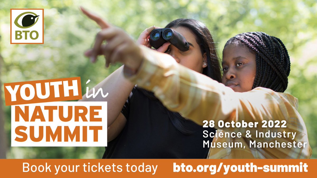 Want to meet other young people who love the natural world? The BTO Youth in Nature Summit is right up your street! Join like minded peers on 28th Oct, Science & Industry Museum, Manchester FREE for under 30s! Book here👉 bto.org/youth-summit #BTOYouth #YouthInNature