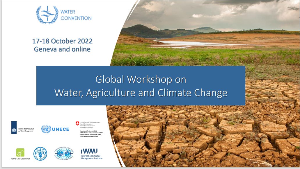 UNECE_Water's tweet photo. A warm welcome to all participants for #Day2 of the #GlobalWorkshop on #water, #agriculture, & #climatechange
Today’s focus will be on the Integration of climate policies into national strategies, financing, & implementation of adaptation projects at the transboundary level https://t.co/7Nx2etg33z