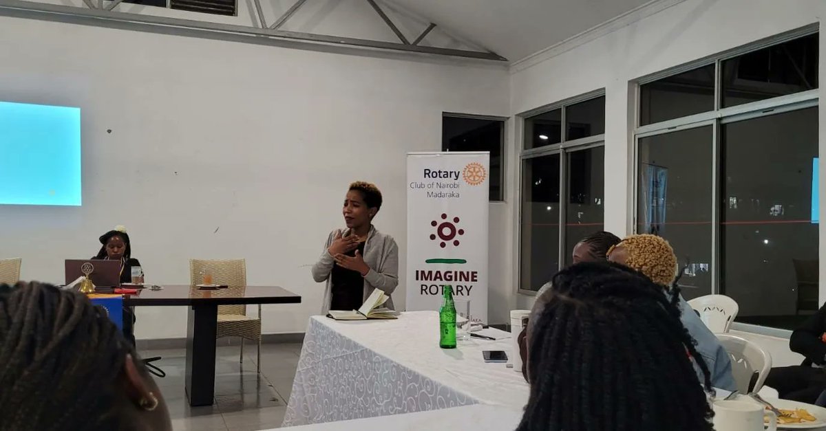 MadarakaRotary's tweet photo. Such an insightful meeting last evening thanks to our amazing speaker, Rose Ngari.
We also inducted a new member yesterday. Welcome to the club Ms. Murugi
#WeAreMadaraka #MadarakaMondays #RotaryisFun #ImagineRotary https://t.co/q8y0rYIyx8