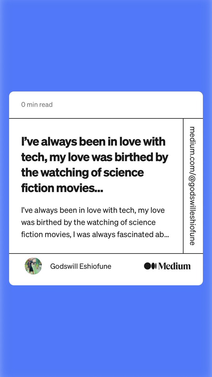 puffyed's tweet photo. A quick read on Medium https://t.co/yCMMZXFLCL

#TxEAfricaTechBootcamp
#TxEAfrica
#TechInspired https://t.co/UsNuilVwSR