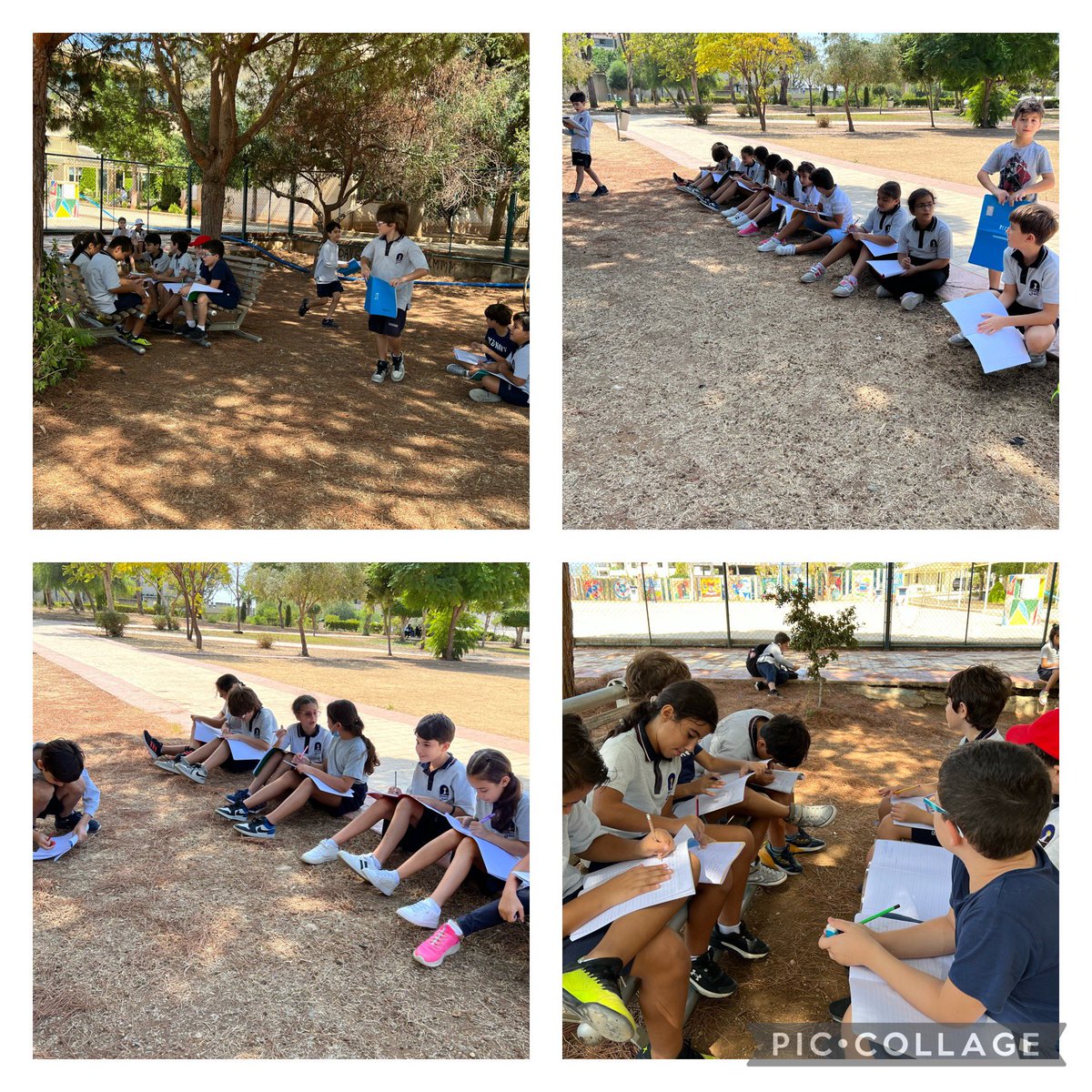 HibaArnouss's tweet photo. A tour in school to write down things we see. Then, in class we try to sort things we wrote and categorize them as a provocation for our unit “Sharing The Planet” @Hhhsinfo @sashgh @HananKozbar https://t.co/Bb4lFDLRLI