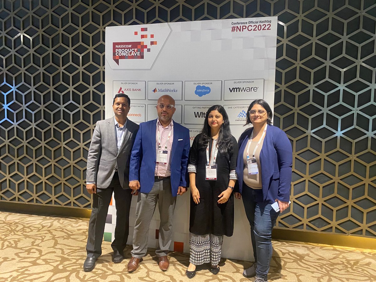 SamuelSupriya's tweet photo. Excited to be a part of the new product revolution at NPC 2022.

@nasscom @YeluruA @sudeep247 https://t.co/p7NWFN8Y0g