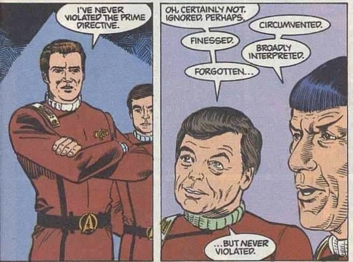STTOSRunner's tweet photo. Prime directive, what prime directive? #StarTrek #StarTrekTOS https://t.co/1qNO5NkqvB