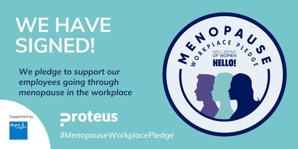 myproteusltd's tweet photo. For World Menopause Day (and every day), we have signed the @WellbeingofWmen pledge to acknowledge, discuss and support menopause in the workplace.

To find out more, and to sign, follow this link:

🔗https://t.co/Hc373YxTBl

#MenopauseWorkplacePledge https://t.co/NraVFulGBk
