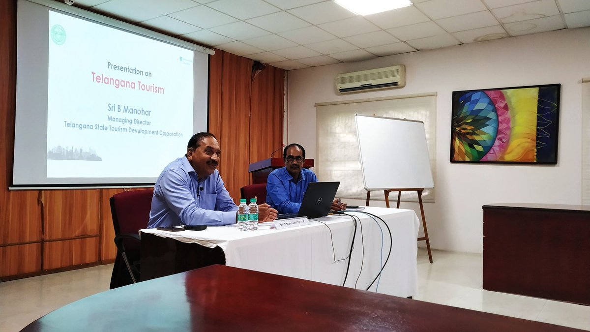 TSTDC MD Manohar garu visited Dr MCR HRD Institute of Telangana to give a brief presentation on Telangana Tourism to IAS trainee officers as part of the orientation programme.