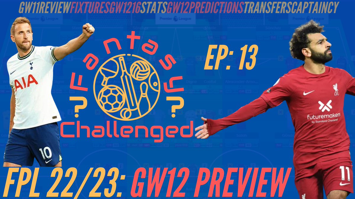 FanChallenged's tweet photo. #GW12 Preview podcast/stream now available! 😊

👀GW11 Review
📈Fixtures GW12-16
����Team/Player stats
📝GW12 Predictions
🔃 Transfers &amp; 👑Captaincy

Give us a listen/ watch😃

#FPLCommunity #FPL #FantasyFootball  #FPLMzansi #FPLSA #fantasypremierleague #FantasyFootball 

Links👇 https://t.co/k9fDblWHGt