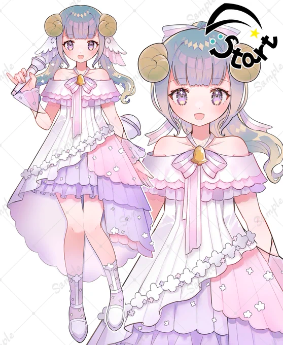 所属のVライバー【猫月ろいむ】さん【白羊めゆ】さんのイベント用新規立ち絵、一枚絵の方描かせて頂いておりました!ありがとうございました!!! 