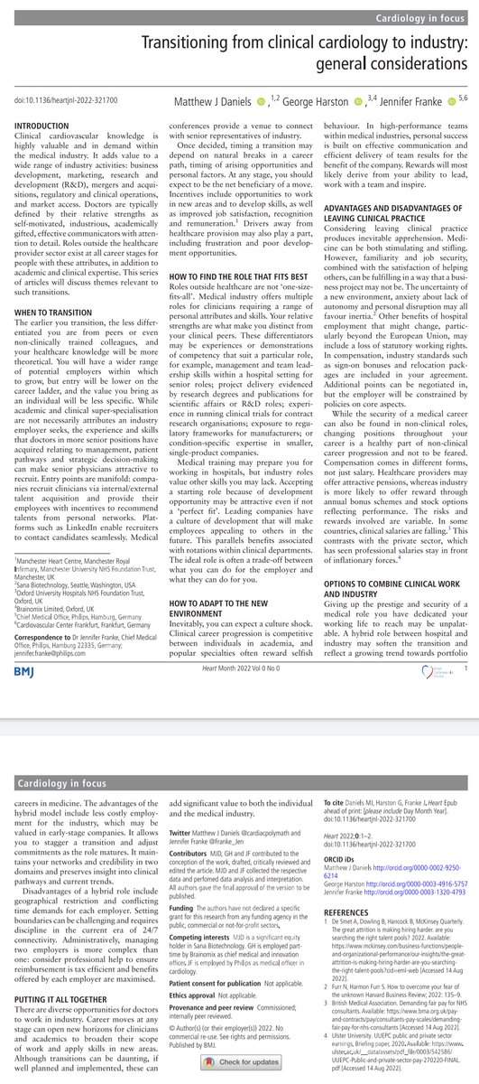 cardiacpolymath's tweet photo. The first article explores the landscape of moving, matching you &amp; an employer, &amp; hybrid options

In the literature there are few such articles, but in practice there are many such questions &amp; conversations

@BirkhoelzerS @DrAJLewandowski @BR_CMR @Doc_Tiger @foziaahmedMD https://t.co/dAWOEmsCSk