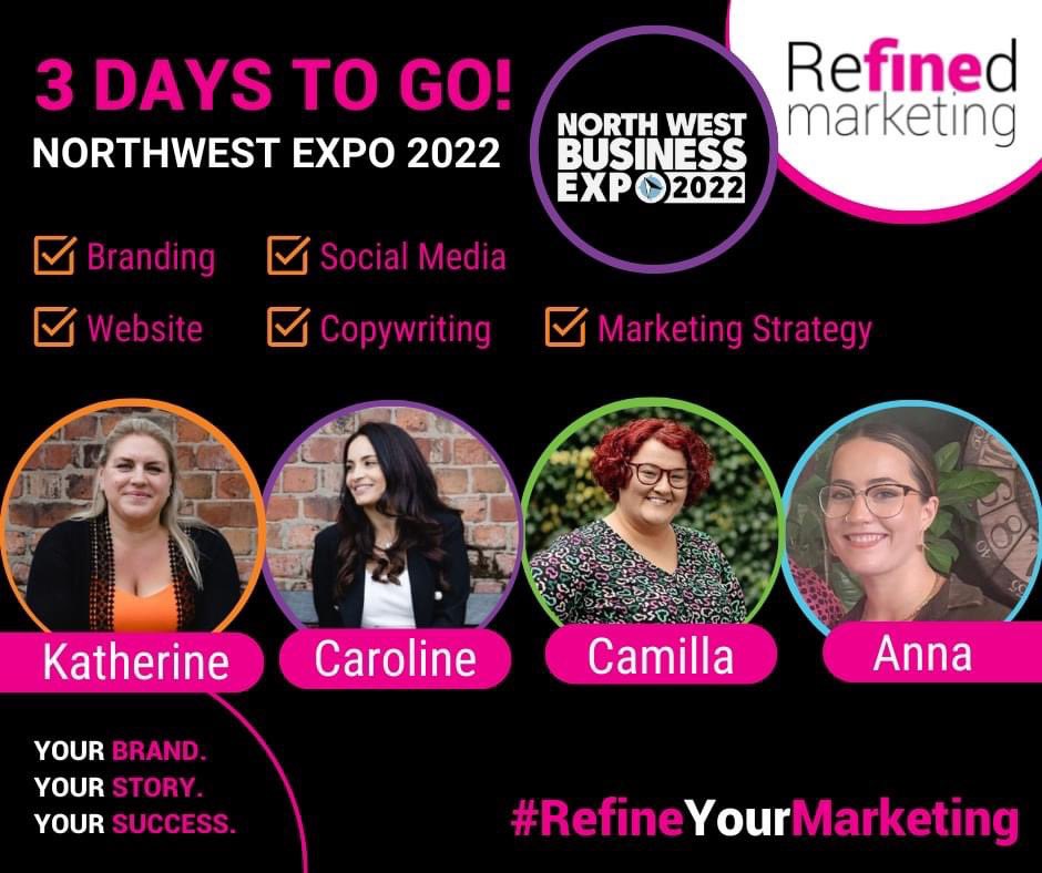 𝟯 𝗗𝗮𝘆𝘀 𝘁𝗼 𝗴𝗼 - 𝘂𝗻𝘁𝗶𝗹 𝘁𝗵𝗲 𝘁𝗲𝗮𝗺 𝗲𝘅𝗵𝗶𝗯𝗶𝘁 𝗮𝘁 𝗧𝗵𝗲 𝗡𝗼𝗿𝘁𝗵𝘄𝗲𝘀𝘁 𝗕𝘂𝘀𝗶𝗻𝗲𝘀𝘀 𝗘𝘃𝗲𝗻𝘁 𝟮𝟬𝟮𝟮 - 𝗵𝗼𝘀𝘁𝗲𝗱 𝗯𝘆  <a href="/shoutnetwork/">Shout Network</a> @ShoutExpo 
The team look forward to meeting new faces &amp; reconnecting with their network.
#NWBE2022
#marketing