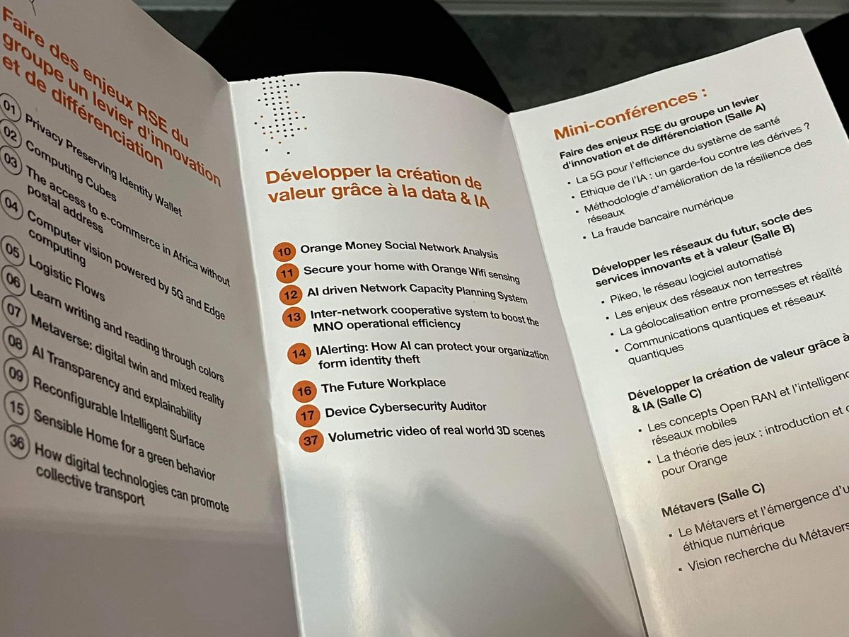 aromaadi's tweet photo. C'est parti pour le salon de la recherche et de l'innovation @orange #innovation au programme #metavers #dataia #rse #netwotkofthefuture bravo à tous nos experts cc @Philippe_Hemon @Imengby https://t.co/sJveca66O3
