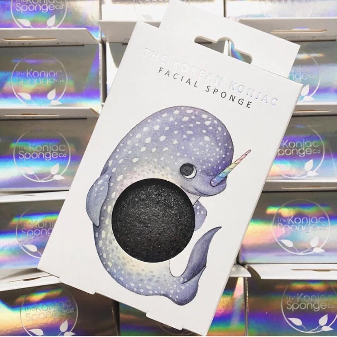 Cute &amp; great for the skin.

Our Narwhal is a mixture of natural Konjac and Bamboo Charcoal.✨